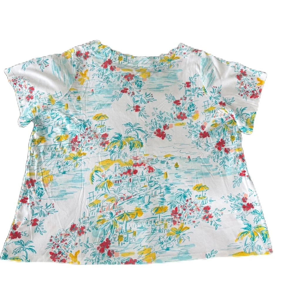 Kim Rogers short sleeve scallop neck top 3X - Picture 2 of 9